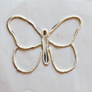 Mock Pewter Floral Butterfly Card