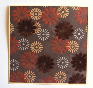 Mock Pewter Floral Butterfly Card