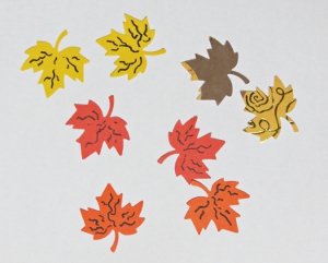 Windswept Autumn Leaves Birthday Card